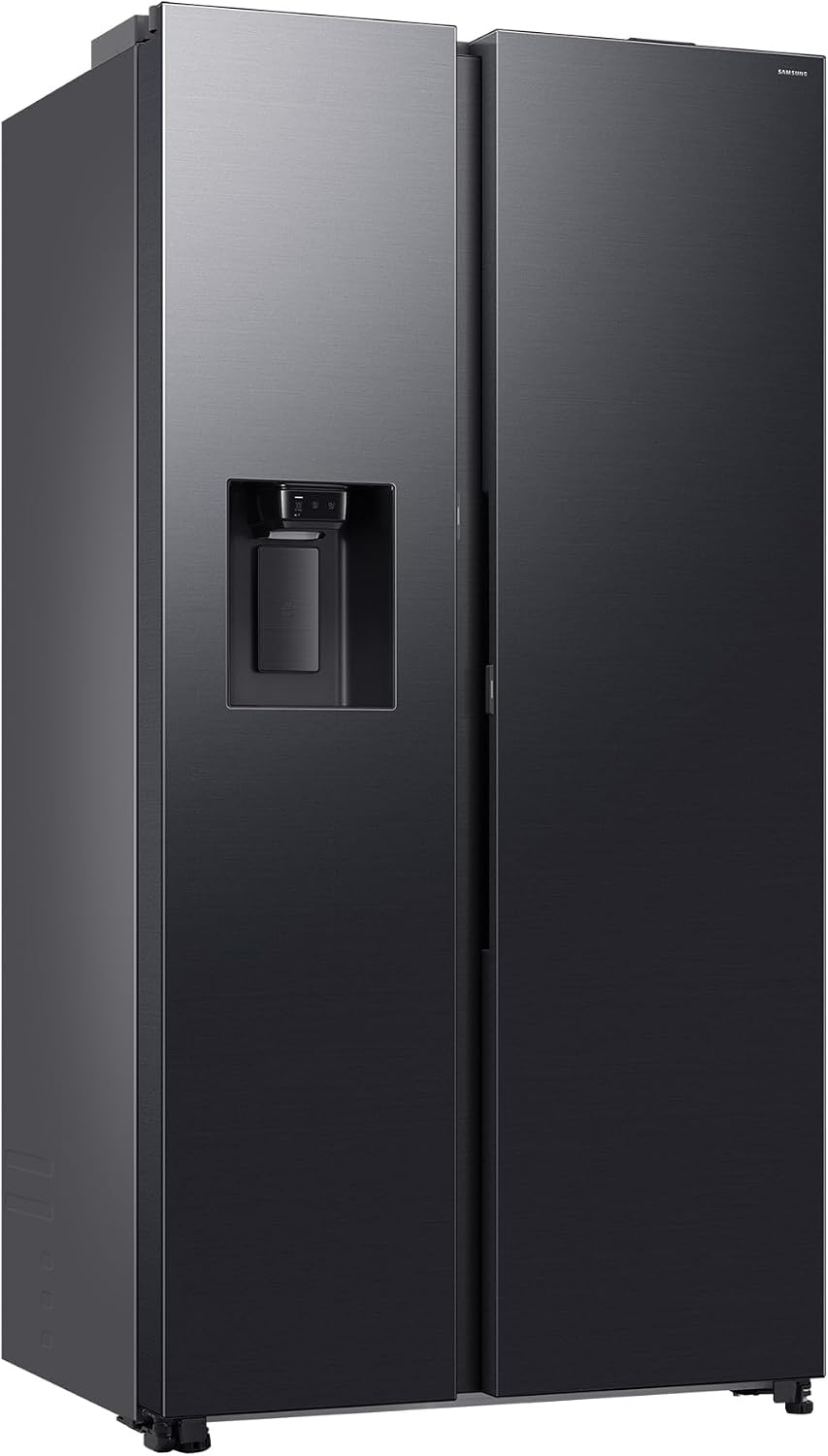 Samsung Side-by-Side-Kühlschrank, 178,4 cm, 640 l, Schwarz, RS80F64KEFEF Side-by-Side Kühl-Gefrierkombination, AI Kühlschrank mit Gefrierfach