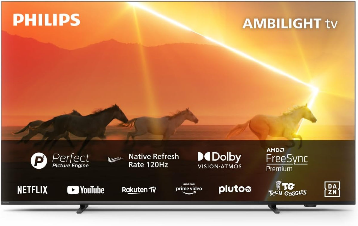 Philips Fernseher, Schwarz, Ambilight TV