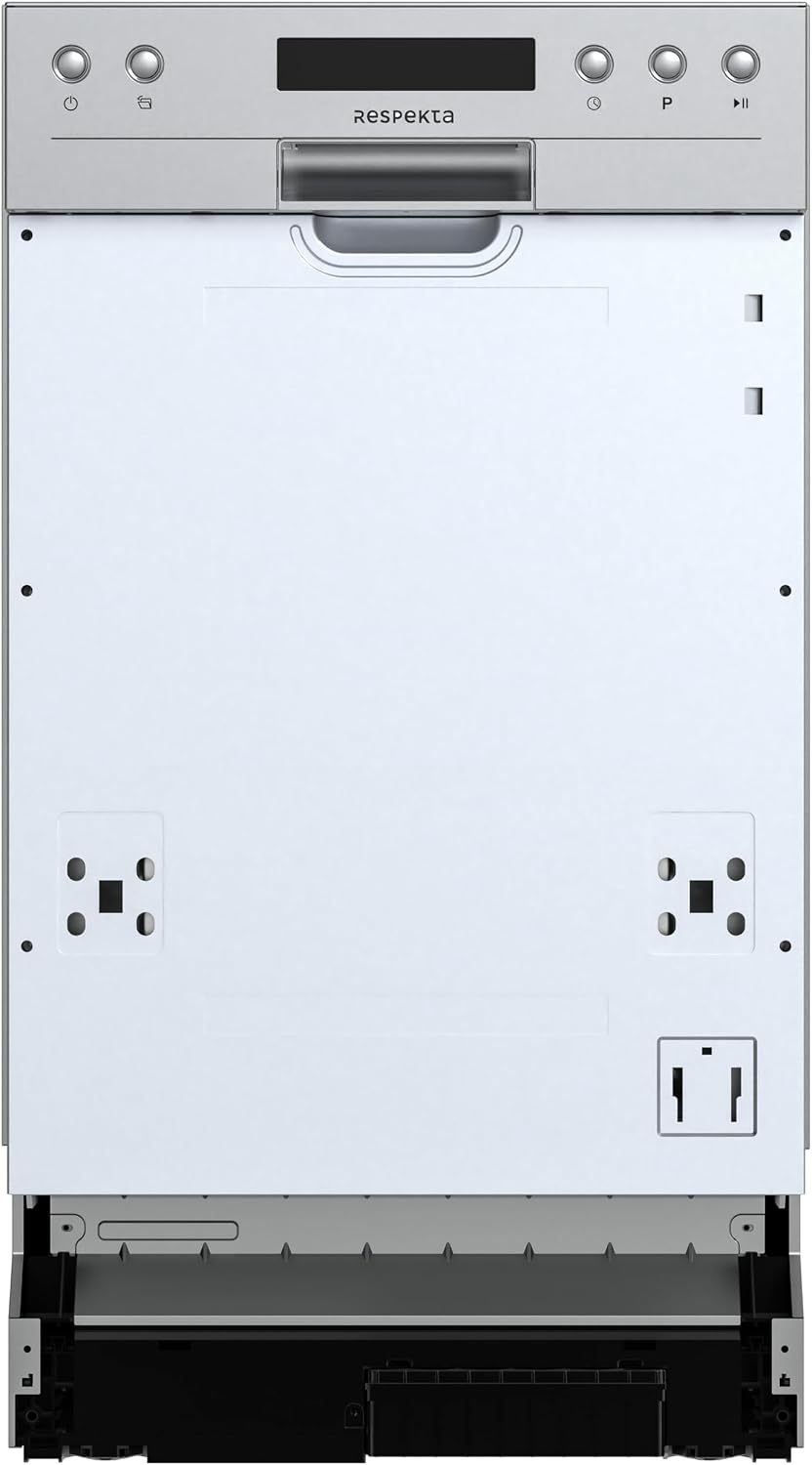 Respekta Geschirrspüler, 45 cm, Silber, Einbau Leni GSP45.1TID-12, teilintegriert