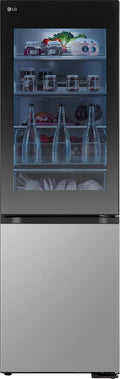 LG Kühlschrank, 349 L, Silber, GBG5160CPY Kühl-/Gefrierkombination (, Energieklasse C) mit InstaView, Smart Inverter Compressor