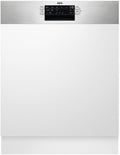 AEG Geschirrspüler, 60 cm, Silber, FEE53680ZM Teilintegrierter, breit, 13 Maßgedecke, AirDry, QuickLift, Satelliten-Sprüharm