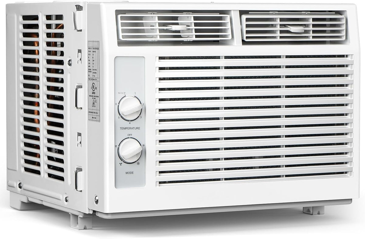 5.000 Klimaanlage, 150 m, 2 L, Weiß, BTU Fenster kühlt bis zu ², Utral leise Fenstereinheit mit mechanischen Steuerungen