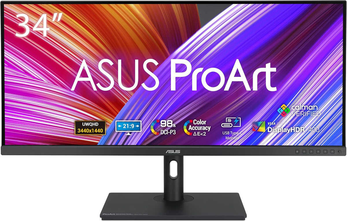 ASUS Monitor, 34 Zoll, Schwarz, ProArt PA348CGV QHD Ultrawide DCI-P3 Professional