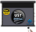 Tension Projektionsleinwand, 221x124 cm, 100Zoll, Schwarz, CLR/ALR Motor Leinwand Dualspann System