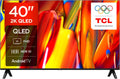 TCL Fernseher, 40 Zoll, Schwarz, 40V5C - Full HD Smart QLED Direct LED- mit Android TV & HDR, Schlankes Design