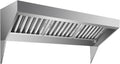 Gewerbliche Dunstabzugshaube, 182 cm, Schwarz/Silber