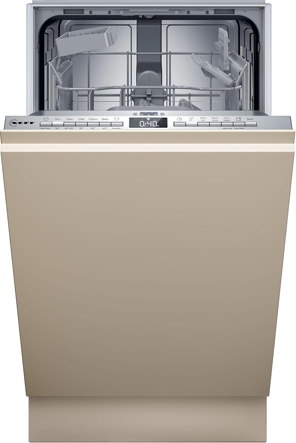 NEFF Geschirrspüler, 10 Maßgedecke., 46 dB(A)., 45 cm, Silber, N 30 Smarter Vollintegrierter S853HKX20E