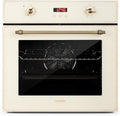Klarstein Backofen, 70 L, Schwarz/Silber, Elizabeth - Elektrischer Einbau, Retro-Design, EEK A, Autark, Umluft/Ober- / Unterhitze/Grill