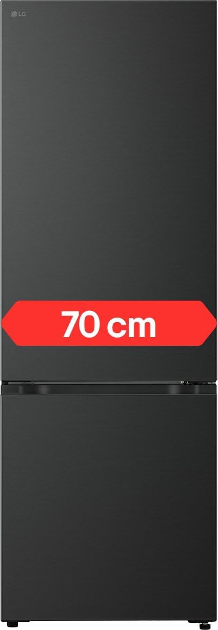 LG Kühl-Gefrierkombination, 465 L, Schwarz, GBBW726AEV Fit&Max Kühl-Gefrier-Kombination, No Frost, Klasse A