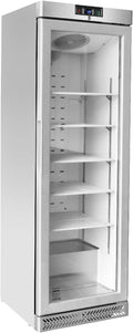 METRO Gefrierschrank, 59.5 x 64 x 188.5 cm, 240 L, 550 W, Silber, Professional GSC240N, Edelstahl/Glas, Luftkühlung