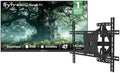 SYLVOX Fernseher, 65 Zoll, Schwarz, Outdoor, 4K Randloser Smart Google TV mit 1000 nits, Sprachassistent, Dolby Atmos