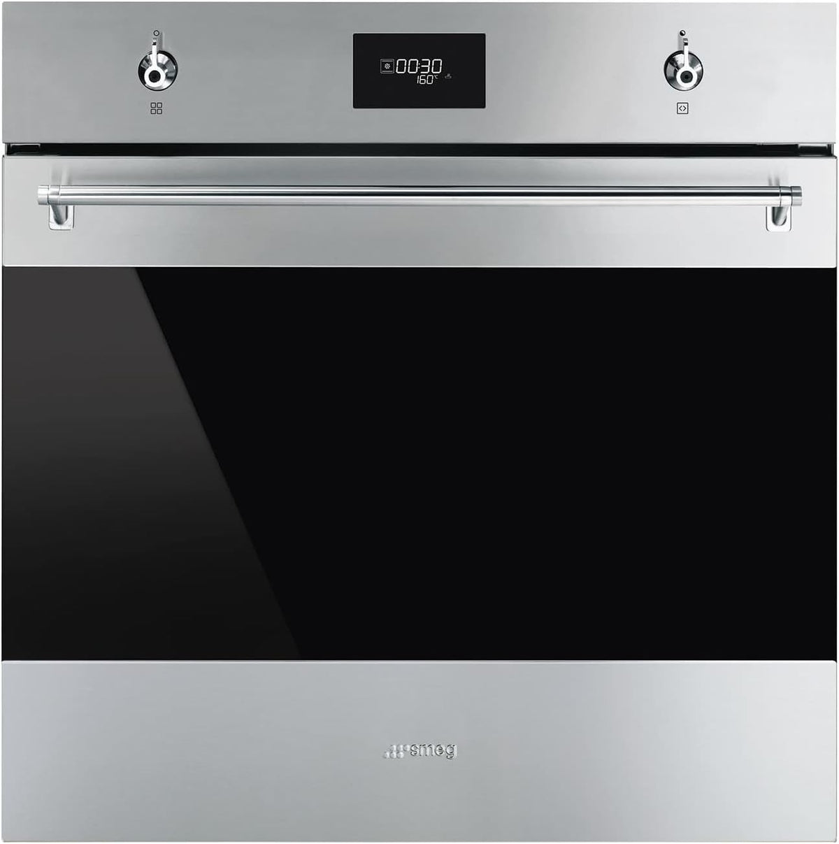 Smeg Backofen, Silber, Klassischer Multifunktions-Elektro-Einzelofen, Edelstahl
