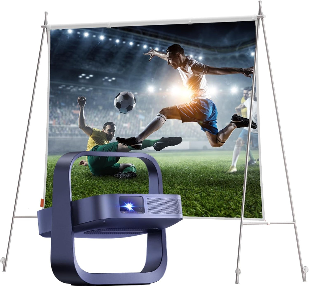 XGIMI Projektionsleinwand, Schwarz, Elfin Flip Laser Tragbarer Beamer + 70' Outdoor Leinwand