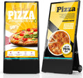Digital-Signage-Display, Schwarz, Digital Signage Display 43', IP65 Outdoor Digitaler Kundenstopper 2000 Nits mit 10h Akku