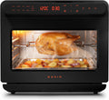 OUNIN Backofen, 1600 W, 24 L, Schwarz/Silber, Mini, 11-in-1 Dampf und Heißluftfritteuse