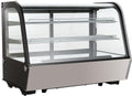 GastroHero Wohnzimmerschrank, 160 L, Schwarz, Kühlvitrine, gewölbter Frontscheibe, KV-160