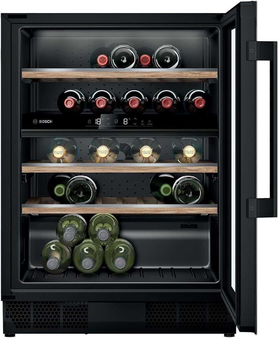Bosch Weinkühlschrank, 81.8 x 59.8 cm, Schwarz, Serie 6 KUW21AHG0