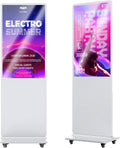 43'' Digital-Signage-Display, Weiß, Digital Signage Display Smart Android LCD Sign Kiosk