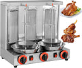 Gas Maschine, Schwarz, Döner-, Rotisserie-Broiler mit Temperatureinstellung 50-300 ℃, leicht zu reinigen, für Restaurant