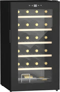 HOMCOM Weinkühlschrank, 65 L, Schwarz, Kompressor 24 Flaschen 5-20°C