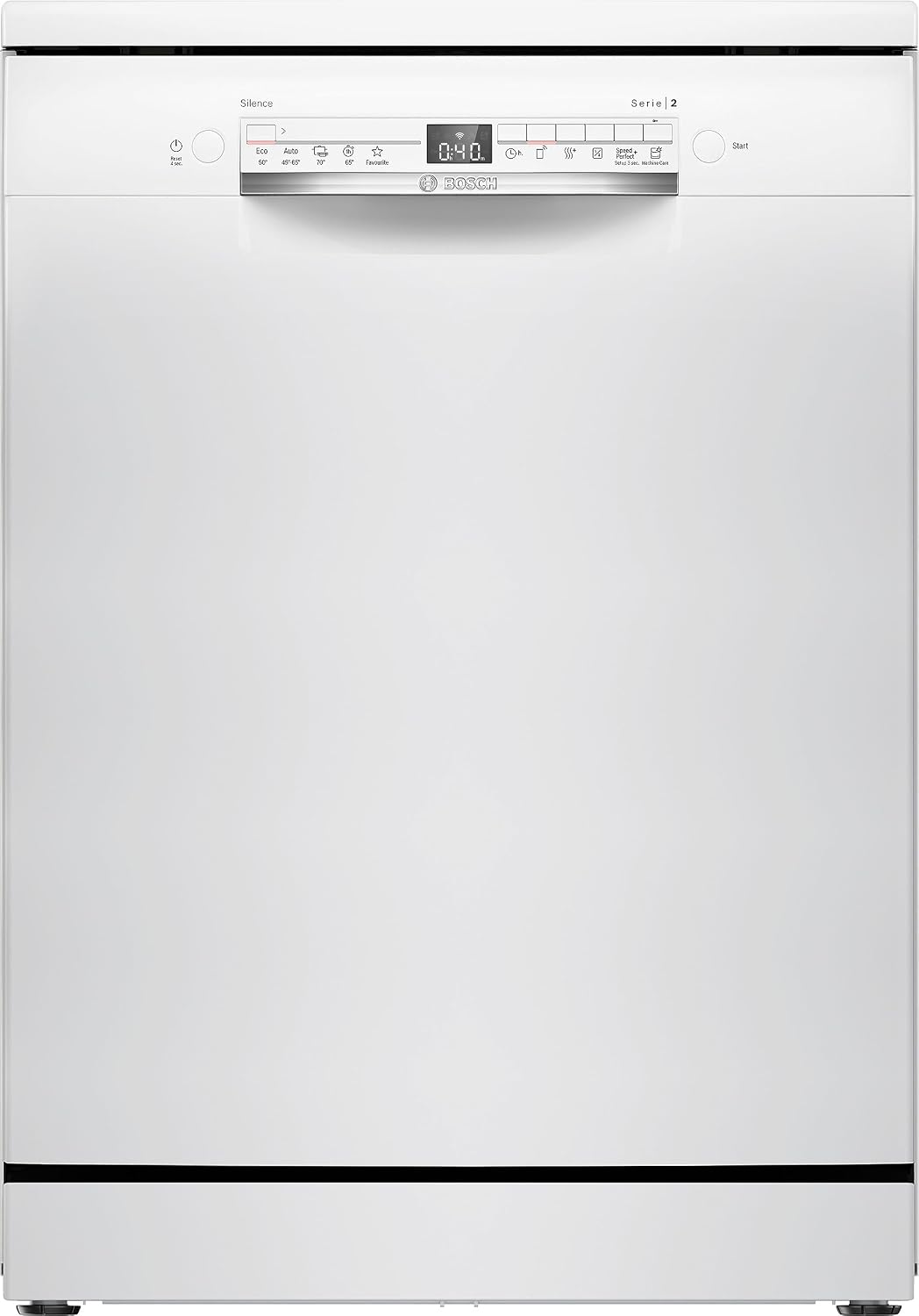Bosch Geschirrspüler, 60 cm, Weiß, SMS2HTW02E Serie 2, freistehend, Home Connect, Remote-Diagnose, Waschassistent