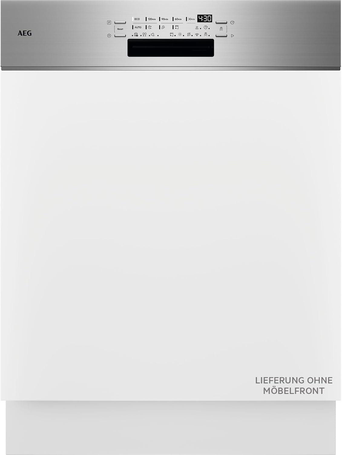 Teilintegrierter Geschirrspüler, 60 cm, 44 dB, 8,4 L, Silber, AEG 7000, smarte WiFi Spülmaschine, flexible Körbe & effiziente Reinigung