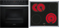 Siemens Kochfeld, 60 x 60 cm, Schwarz, iQ300 Einbauherd Set mit Elektro EQ211KA11