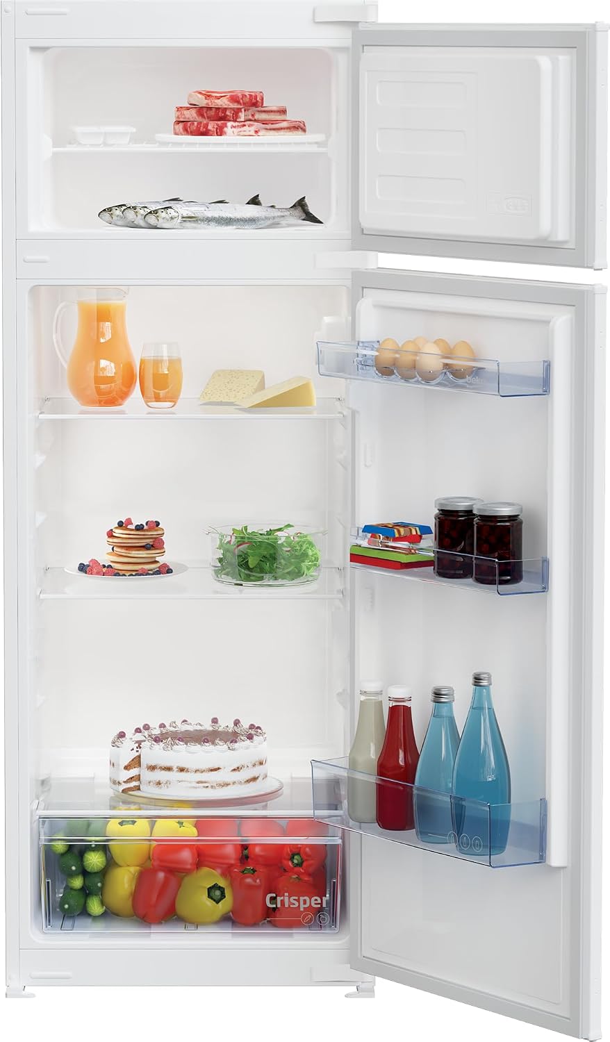 Beko Kühlschrank, 220 l, 176 l, 37 dB, 44 l, Weiß, BDSA250K4SN b100 Integrierbare Kühl-/Gefrierkombination, Nutzinhalt