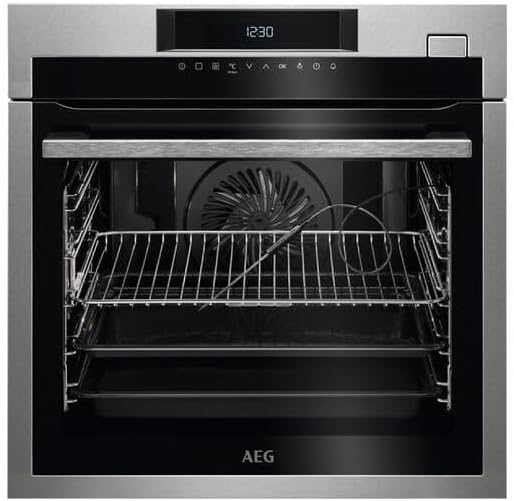 AEG Backofen, Silber, BSE682020M Dampf /SteamBoost, Multidampfgarer/Dampfreinigung/Kerntemperatursensor/Touch-Be