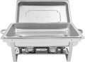 Chafing Buffetschrank, 9 L, Edelstahl, Silber, Dish Buffet-Set Aus Edelstahl, Hochzeit, Party, Gute WäRmespeicherung