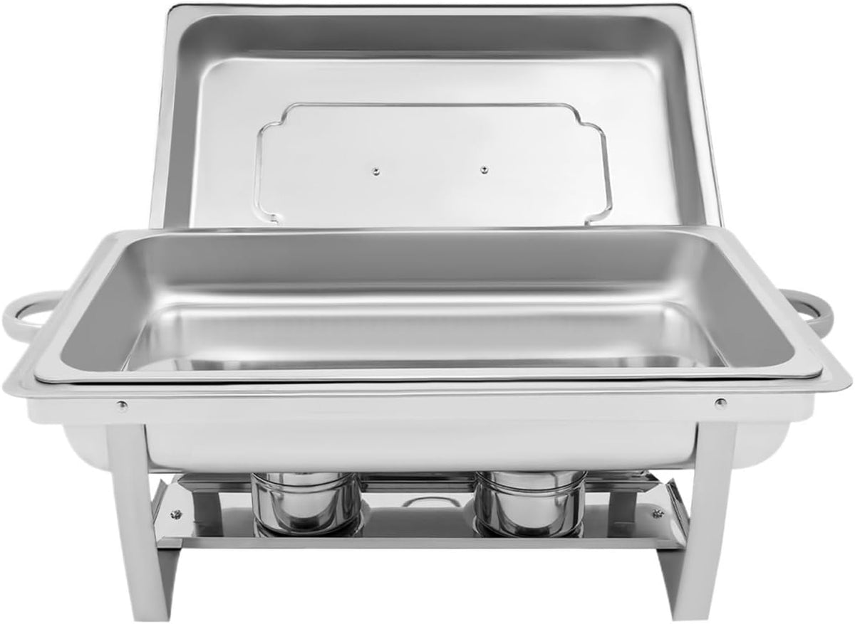 Chafing Buffetschrank, 9 L, Edelstahl, Silber, Dish Buffet-Set Aus Edelstahl, Hochzeit, Party, Gute WäRmespeicherung