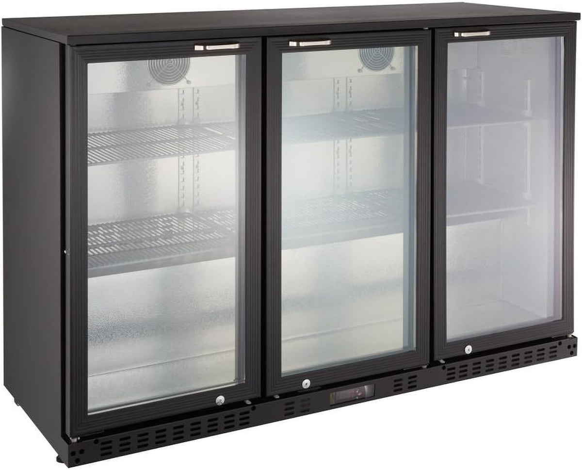 GastroHero Kühlschrank, 338 L, Schwarz, 6 Böden, BKS-350KT
