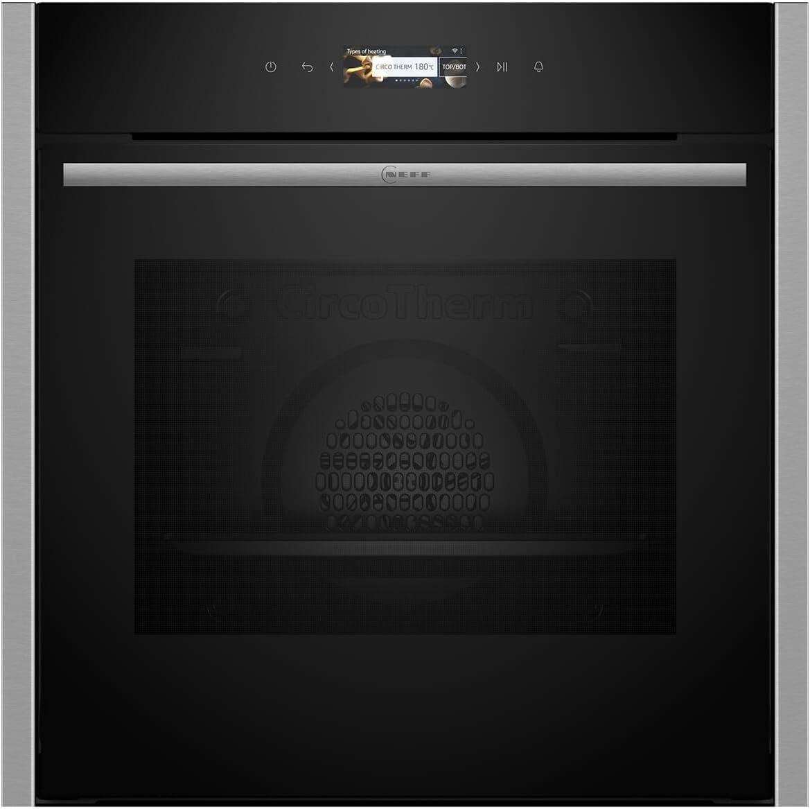 NEFF Backofen, 60 x 60 cm, Silber, B24CR31N0, N 70, Einbau-, Integrierbarer, Made in Germany, CircoTherm, Full Touch TFT-Display