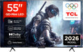 TCL Fernseher, 55 Zoll, Schwarz, Smart TV, 55T8D QD-Mini LED, 4K Smart TV, Google TV, 144 Hz