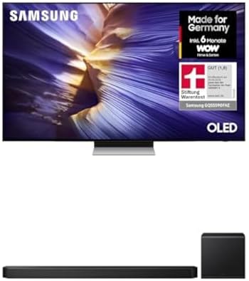 Samsung Fernseher, 55 Zoll, 138 cm, Schwarz, OLED 4K TV S90F UHD AI mit OLED HDR HW-Q810GF Q-Serie, 5'-Subwoofer