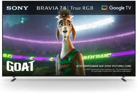 Sony Fernseher, 98 Zoll, Schwarz, Smart TV, BRAVIA 7 II True RGB, 4K-Smart-TV (Google TV), RGB-LED, XR Prozessor mit KI-Technologie