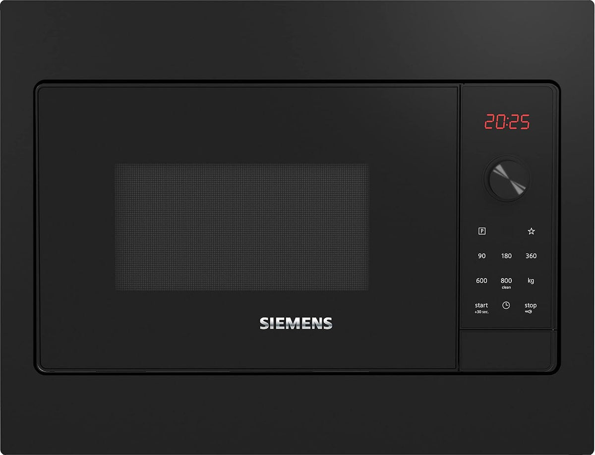 Siemens Mikrowelle, 800 W, 20 L, Schwarz, BF523LMB3 iQ300 Einbau