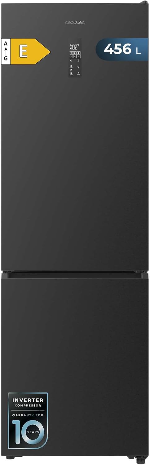 Cecotec Kompressor, 59,5 cm, 201 cm, Transparent, Total No Frost Bolero CoolMarket Combi 456 Dark E. Höhe und, Inverter- Plus