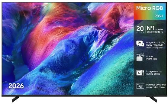 Samsung Fernseher, Schwarz, Smart TV, TV Micro RGB R85H 75' 4K Smart TV mit IA
