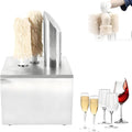 Profi-Polierer Champagnergläser/Bierbecher, 1200 W, Silber, Glaspoliermaschine Kommerzielle Gläser Polierer, Tüchern Edelstahl Reiniger
