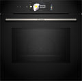 Bosch Mikrowelle, 60 x 60 cm, Schwarz, HMG778NB1 Einbau-Backofen Serie 8, Integrierbarer Backofen, nfunktion, digitaler Bedienring