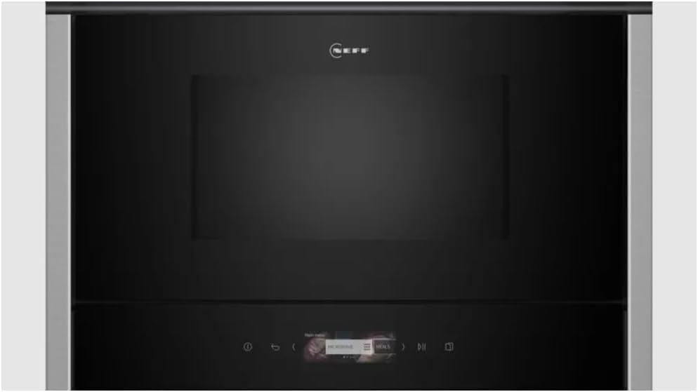NEFF Mikrowelle, 40 x 60 cm, Silber, NR4WR21N1, Einbau-, Integrierbare ohne Grill, Full Touch TFT-Display, Automatikprogramme