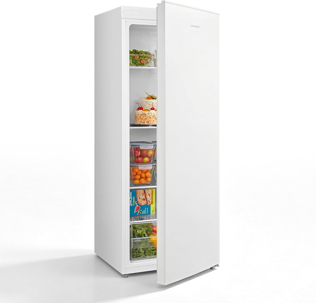 Comfee Kühlschrank, 142 cm, 40 dB, 230 L, Weiß, ohne Gefrierfach, 10°C einstellbar