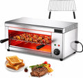 Vielseitiger Gastro Salamander 2000 W, 2000 W, 2000 W, Edelstahl, Schwarz, für Toast, Panini, Pizza, Steak und überbackene Gerichte