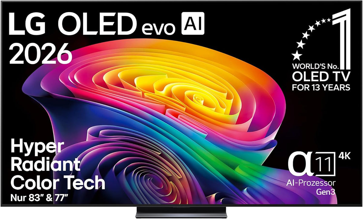 LG Fernseher, 83 Zoll, 210 cm, Schwarz, OLED83C6ELB TV 4K OLED evo AI TV (α11 Gen3 4K AI, webOS 26