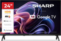 SHARP Fernseher, Schwarz, 24HF2365E, Google TV, 24' HD, Rahmenlos, 60 Hz, Bluetooth, Ton 2x3 W, HDMI x3, USB x2