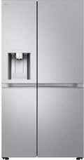 LG Side-by-Side-Kühlschrank, 623 L, Silber, GSLE91MBAB Side-by-Side Kühlschrank mit Gefrierfach (, Energieklasse B) mit Eis- und Wasserspender