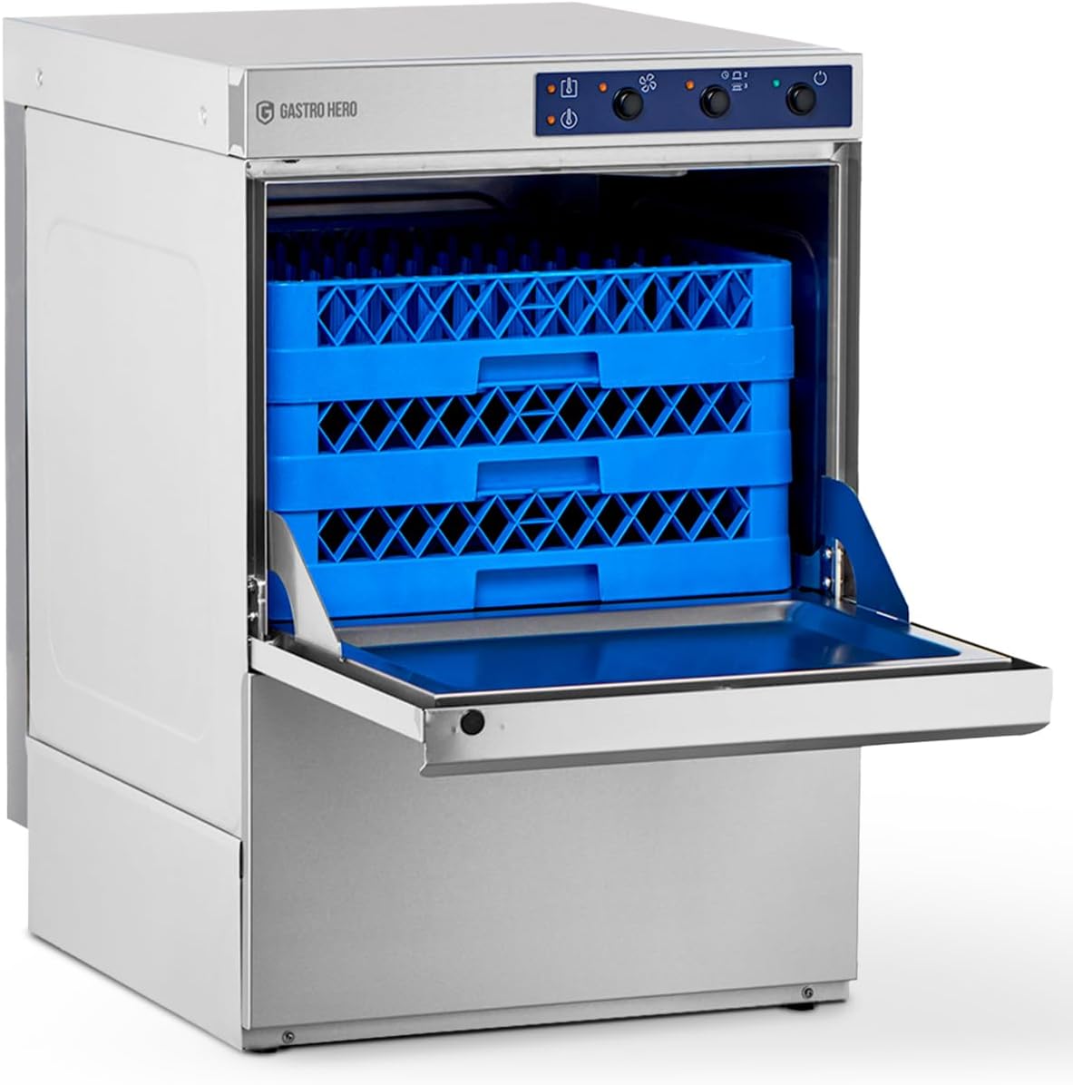 GastroHero Geschirrspülmaschine 50x50, 400 V, Silber, 230/, Edelstahl GSME54SL