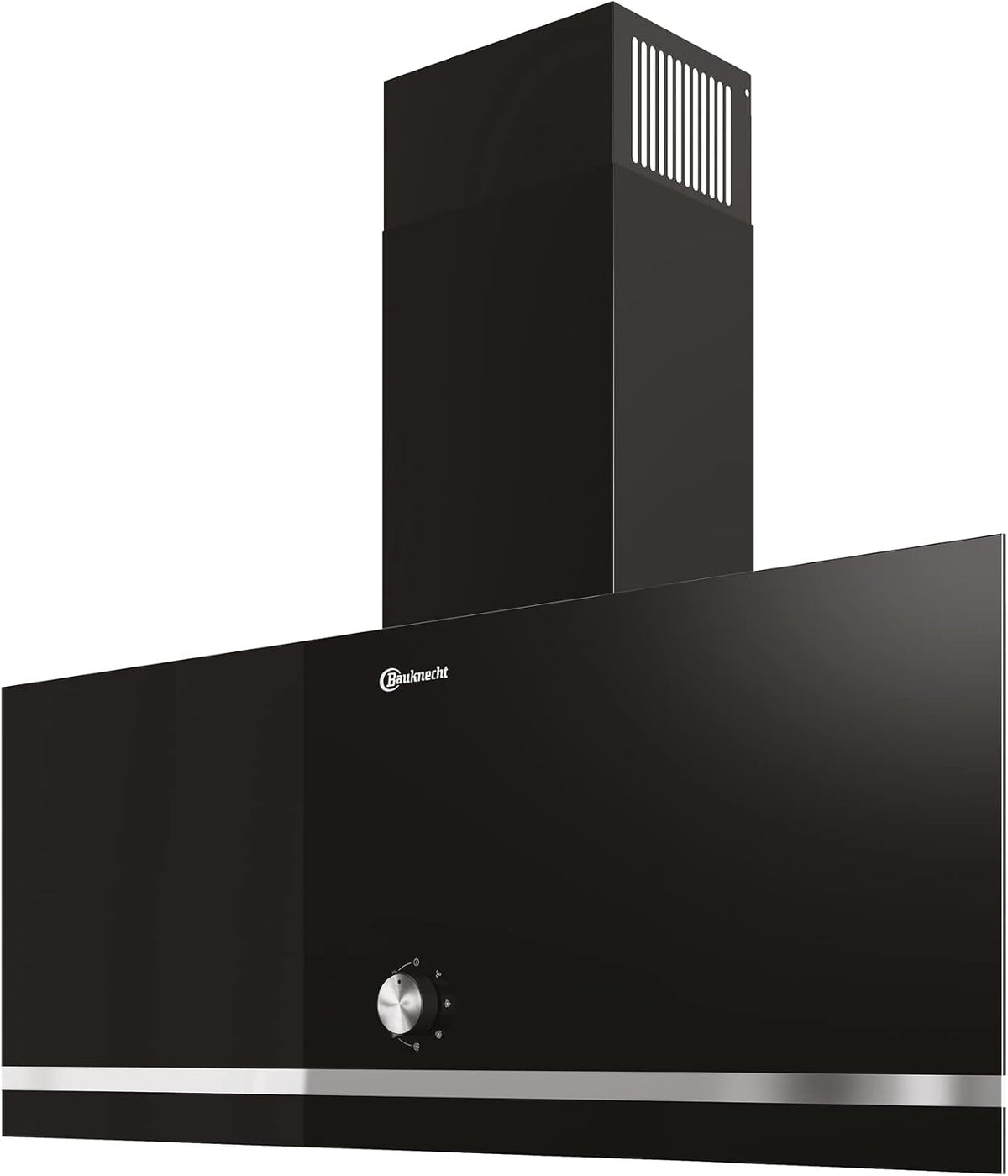 Bauknecht Dunstabzugshaube, 90 cm, Schwarz/Silber, DBHVA 92F LM K Kopffrei- / / Für Abluft- und Umluftbetrieb, 1 kWh/LED / 3 Leistungsstufen