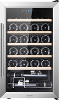 Cecotec Getränkekühlschrank, Silber, 24 Flaschen Bolero GrandSommelier 2450 Inox Compressor., Hohe Leistung, Leiser Betrieb und vibrationsfrei